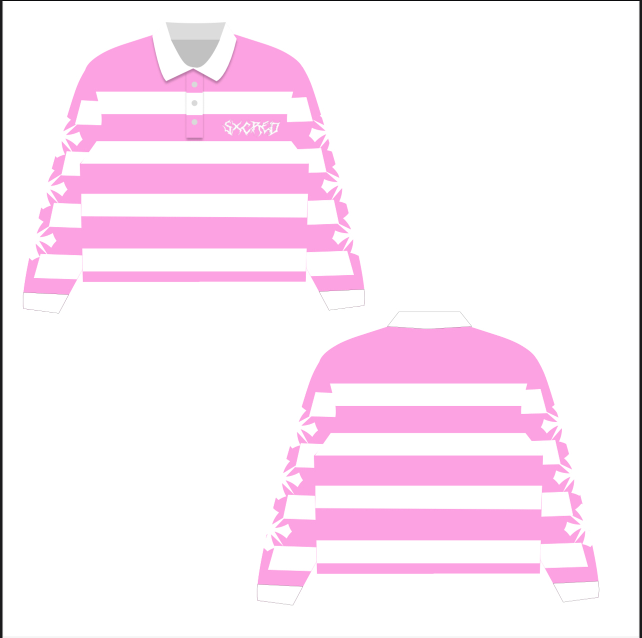 Sxcred long sleeve polo(pink)