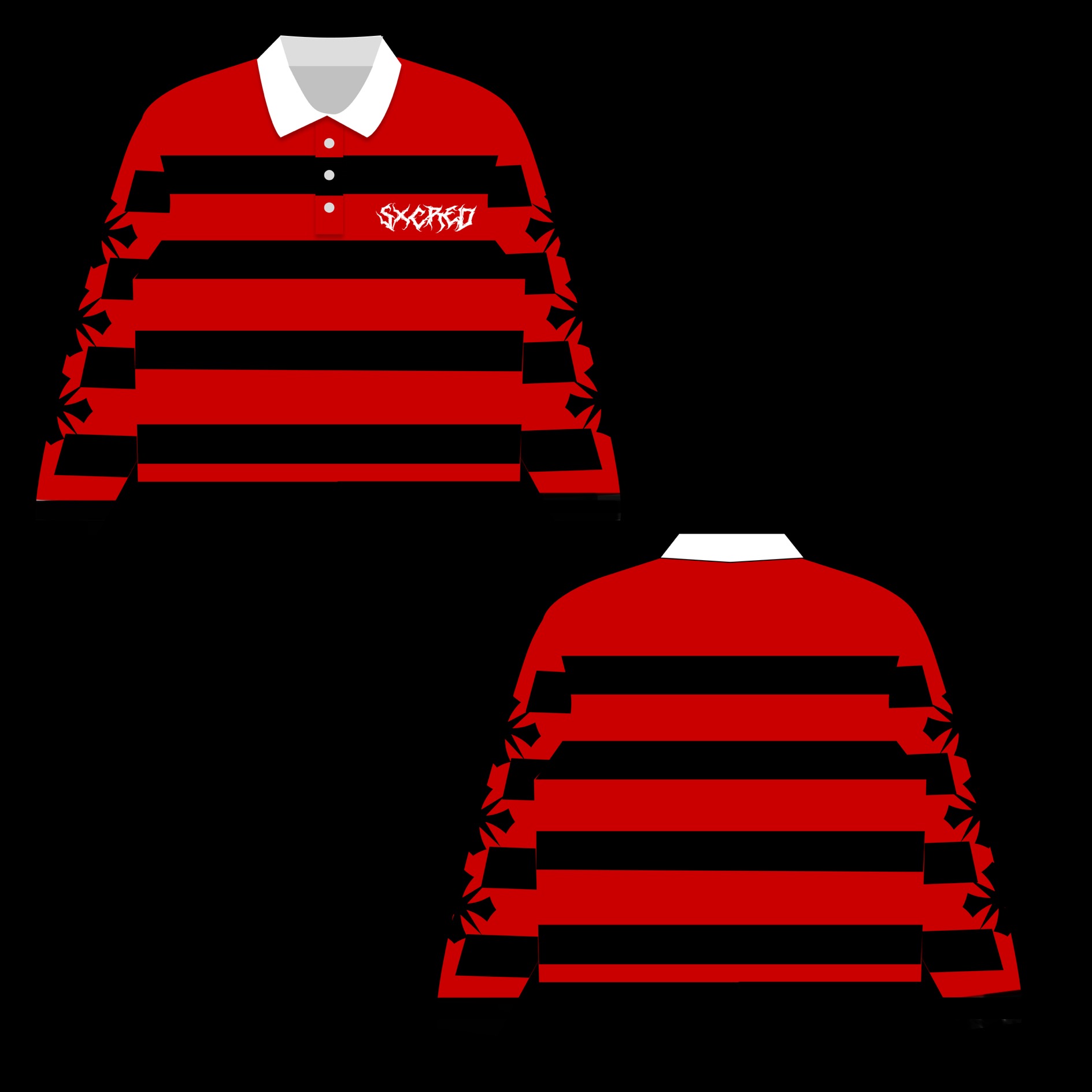 Sxcred longsleeve polo (red)