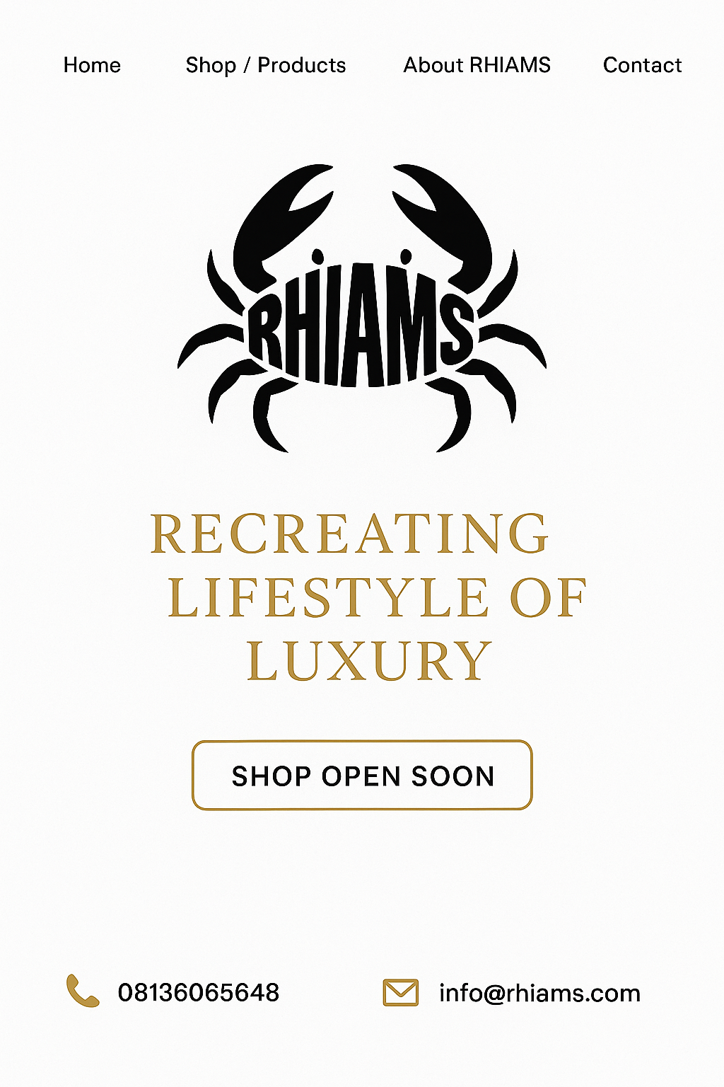 RHIAMS Clothing brand  Logo