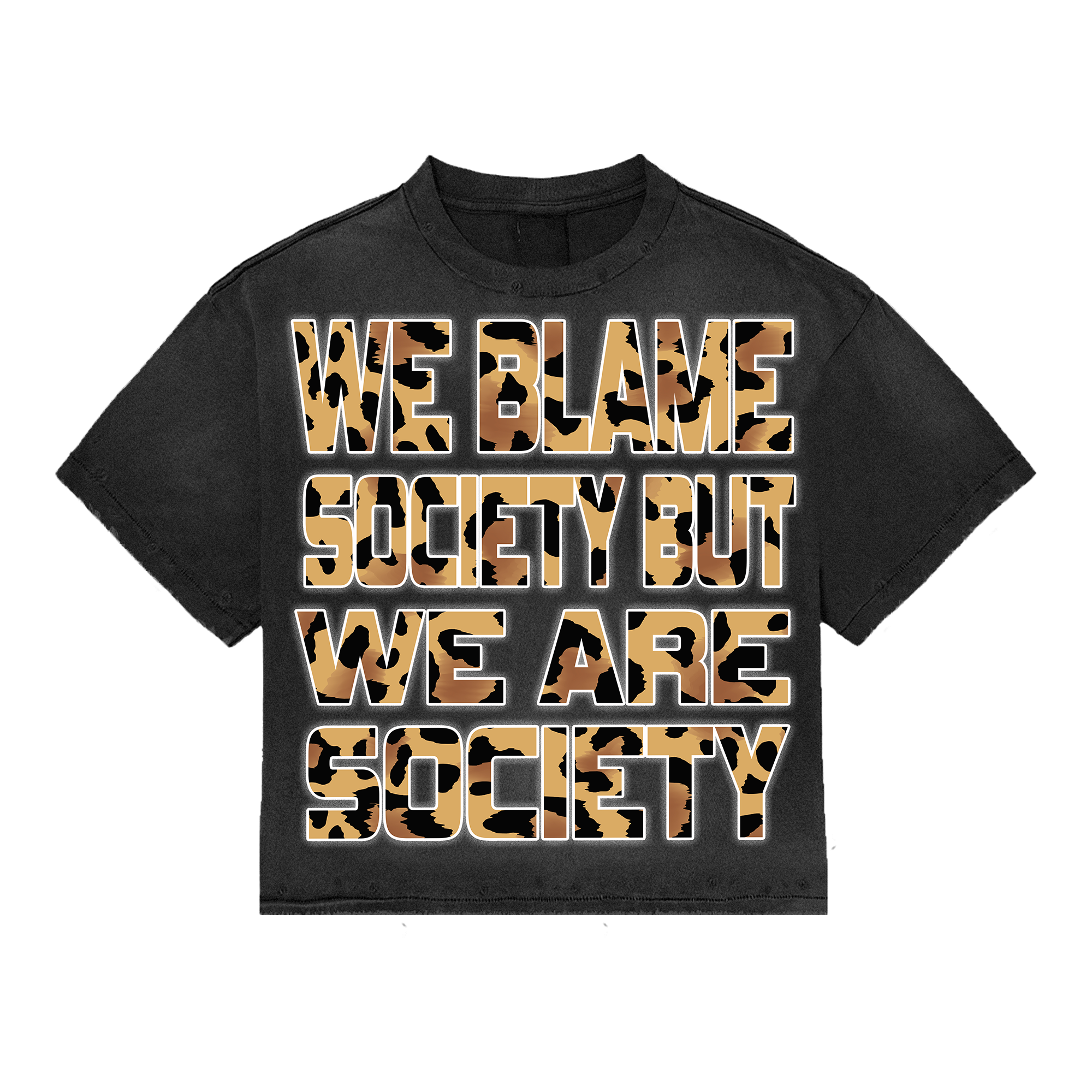 We blame society cropped tee
